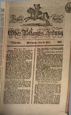 Frankfurter Ober-Post-Amts-Zeitung Mittwoch 24. Juli 1816