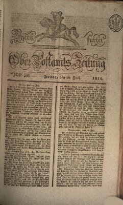 Frankfurter Ober-Post-Amts-Zeitung Freitag 26. Juli 1816