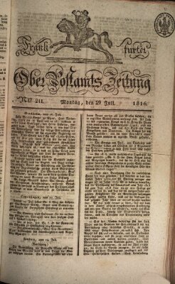 Frankfurter Ober-Post-Amts-Zeitung Montag 29. Juli 1816