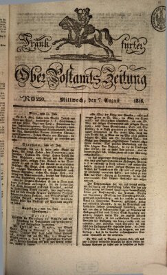 Frankfurter Ober-Post-Amts-Zeitung Mittwoch 7. August 1816