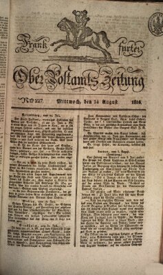 Frankfurter Ober-Post-Amts-Zeitung Mittwoch 14. August 1816