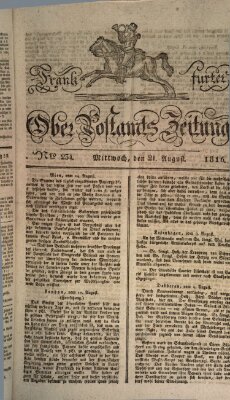 Frankfurter Ober-Post-Amts-Zeitung Mittwoch 21. August 1816