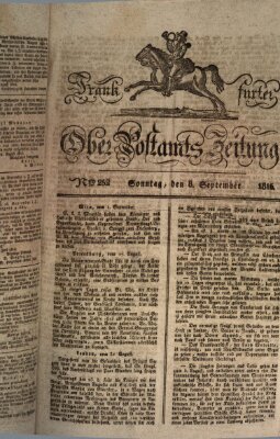 Frankfurter Ober-Post-Amts-Zeitung Sonntag 8. September 1816