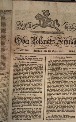 Frankfurter Ober-Post-Amts-Zeitung Freitag 20. September 1816