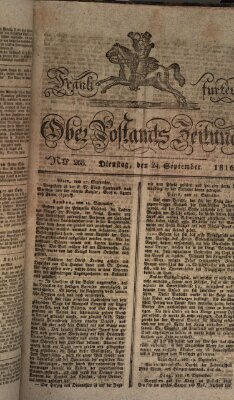 Frankfurter Ober-Post-Amts-Zeitung Dienstag 24. September 1816