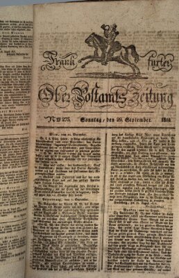 Frankfurter Ober-Post-Amts-Zeitung Sonntag 29. September 1816