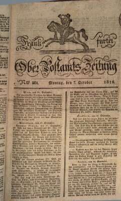 Frankfurter Ober-Post-Amts-Zeitung Montag 7. Oktober 1816