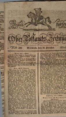 Frankfurter Ober-Post-Amts-Zeitung Mittwoch 16. Oktober 1816