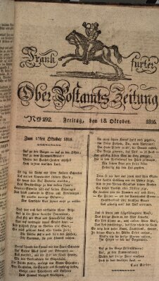 Frankfurter Ober-Post-Amts-Zeitung Freitag 18. Oktober 1816