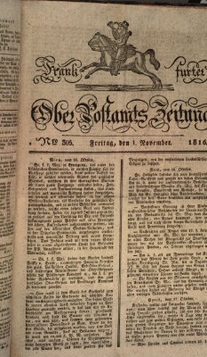 Frankfurter Ober-Post-Amts-Zeitung Freitag 1. November 1816