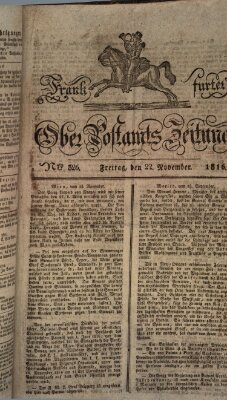 Frankfurter Ober-Post-Amts-Zeitung Freitag 22. November 1816