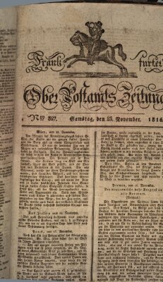 Frankfurter Ober-Post-Amts-Zeitung Samstag 23. November 1816