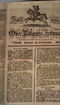 Frankfurter Ober-Post-Amts-Zeitung Sonntag 24. November 1816