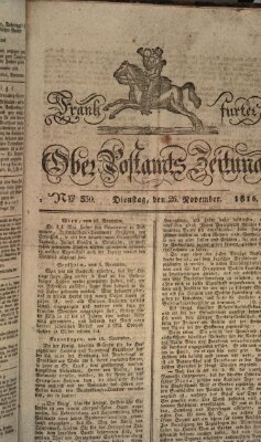 Frankfurter Ober-Post-Amts-Zeitung Dienstag 26. November 1816