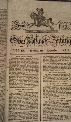 Frankfurter Ober-Post-Amts-Zeitung Montag 2. Dezember 1816