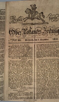 Frankfurter Ober-Post-Amts-Zeitung Mittwoch 4. Dezember 1816