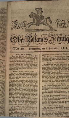 Frankfurter Ober-Post-Amts-Zeitung Donnerstag 5. Dezember 1816