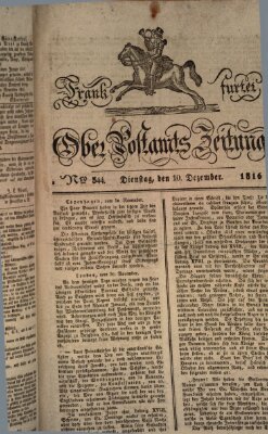 Frankfurter Ober-Post-Amts-Zeitung Dienstag 10. Dezember 1816