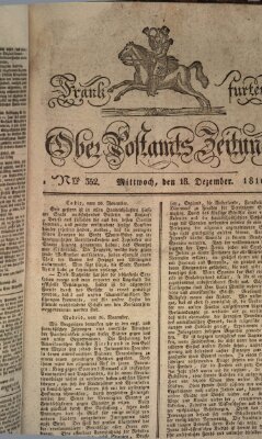 Frankfurter Ober-Post-Amts-Zeitung Mittwoch 18. Dezember 1816