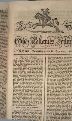 Frankfurter Ober-Post-Amts-Zeitung Donnerstag 26. Dezember 1816