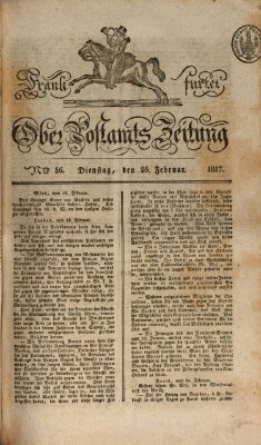 Frankfurter Ober-Post-Amts-Zeitung Dienstag 25. Februar 1817