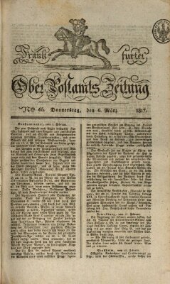 Frankfurter Ober-Post-Amts-Zeitung Donnerstag 6. März 1817