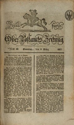 Frankfurter Ober-Post-Amts-Zeitung Sonntag 9. März 1817