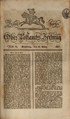 Frankfurter Ober-Post-Amts-Zeitung Samstag 15. März 1817