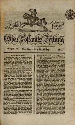 Frankfurter Ober-Post-Amts-Zeitung Samstag 29. März 1817