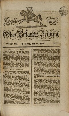 Frankfurter Ober-Post-Amts-Zeitung Dienstag 29. April 1817