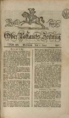 Frankfurter Ober-Post-Amts-Zeitung Mittwoch 4. Juni 1817