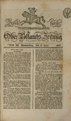 Frankfurter Ober-Post-Amts-Zeitung Donnerstag 12. Juni 1817