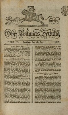 Frankfurter Ober-Post-Amts-Zeitung Freitag 20. Juni 1817