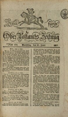 Frankfurter Ober-Post-Amts-Zeitung Samstag 21. Juni 1817