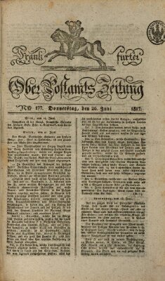 Frankfurter Ober-Post-Amts-Zeitung Donnerstag 26. Juni 1817