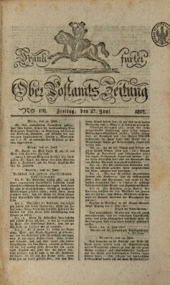 Frankfurter Ober-Post-Amts-Zeitung Freitag 27. Juni 1817