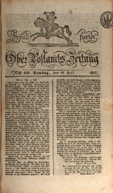 Frankfurter Ober-Post-Amts-Zeitung Samstag 19. Juli 1817