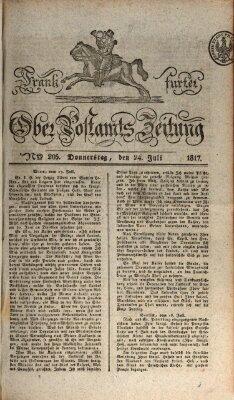 Frankfurter Ober-Post-Amts-Zeitung Donnerstag 24. Juli 1817