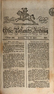 Frankfurter Ober-Post-Amts-Zeitung Freitag 25. Juli 1817