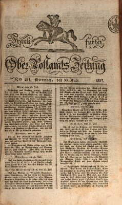 Frankfurter Ober-Post-Amts-Zeitung Mittwoch 30. Juli 1817