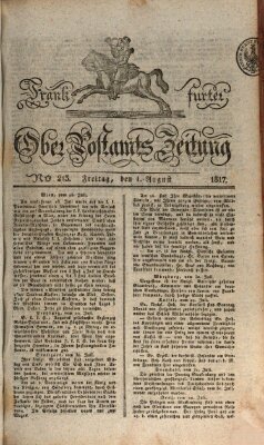 Frankfurter Ober-Post-Amts-Zeitung Freitag 1. August 1817