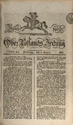 Frankfurter Ober-Post-Amts-Zeitung Samstag 2. August 1817