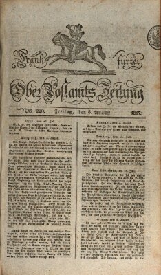 Frankfurter Ober-Post-Amts-Zeitung Freitag 8. August 1817