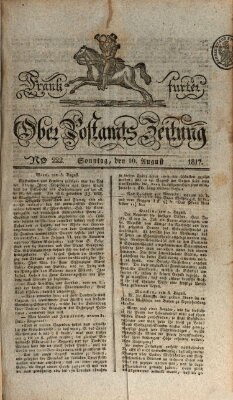 Frankfurter Ober-Post-Amts-Zeitung Sonntag 10. August 1817