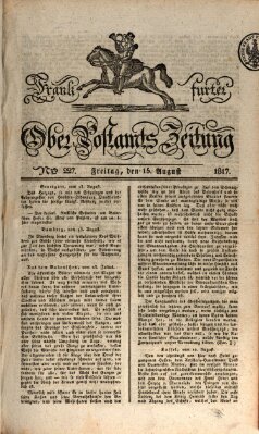 Frankfurter Ober-Post-Amts-Zeitung Freitag 15. August 1817