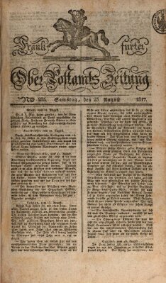 Frankfurter Ober-Post-Amts-Zeitung Samstag 23. August 1817