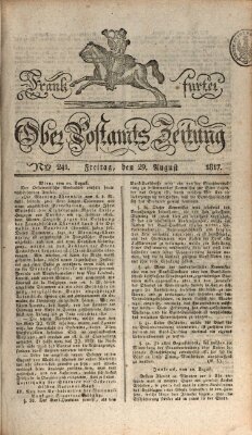 Frankfurter Ober-Post-Amts-Zeitung Freitag 29. August 1817