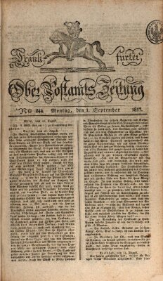 Frankfurter Ober-Post-Amts-Zeitung Montag 1. September 1817