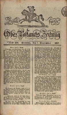 Frankfurter Ober-Post-Amts-Zeitung Sonntag 7. September 1817