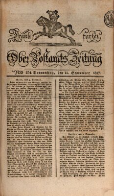 Frankfurter Ober-Post-Amts-Zeitung Donnerstag 11. September 1817